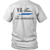 Virginia Law Enforcement Thin Blue Line Shirt - Thin Line Style