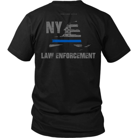 New York Law Enforcement Thin Blue Line Shirt - Thin Line Style