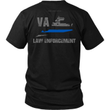 Virginia Law Enforcement Thin Blue Line Shirt - Thin Line Style