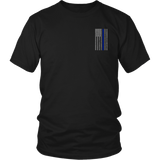 Law Enforcement Thin Blue Line USA Flag Shirt - Thin Line Style