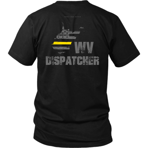 West Virginia Dispatcher Thin Gold Line Shirt - Thin Line Style