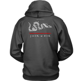 Join or Die Thin Red Line Firefighter Hoodie - Thin Line Style
