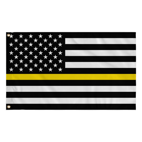 Thin Gold Line USA Flag - Thin Line Style