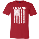 I Stand American Flag Shirt - Thin Line Style