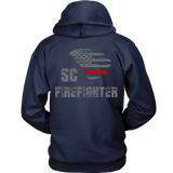 South Carolina Firefighter Thin Red Line Hoodie - Thin Line Style