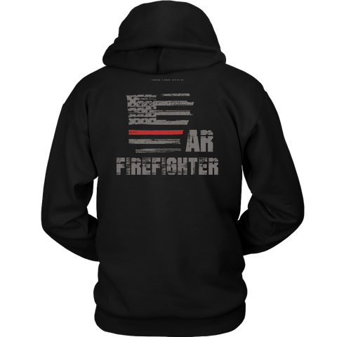 Arkansas Firefighter Thin Red Line Hoodie - Thin Line Style