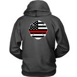 Maltese Cross Firefighter Thin Red Line Hoodie - Thin Line Style