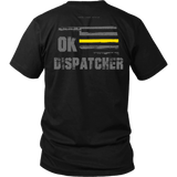Oklahoma Dispatcher Thin Gold Line Shirt - Thin Line Style