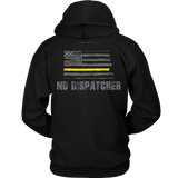 North Dakota Dispatcher Thin Gold Line Hoodie - Thin Line Style