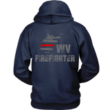 West Virginia Firefighter Thin Red Line Hoodie - Thin Line Style