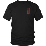 Halligan Tool Firefighter USA Flag Shirt - Thin Line Style