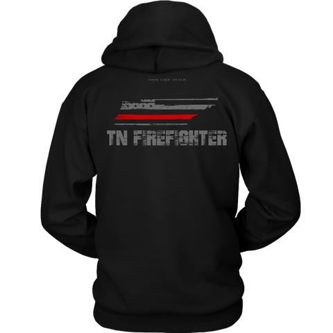 Tennessee Firefighter Thin Red Line Hoodie - Thin Line Style