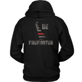Delaware Firefighter Thin Red Line Hoodie - Thin Line Style