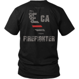 California Firefighter Thin Red Line Shirt - Thin Line Style