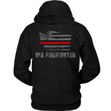 Washington Firefighter Thin Red Line Hoodie - Thin Line Style