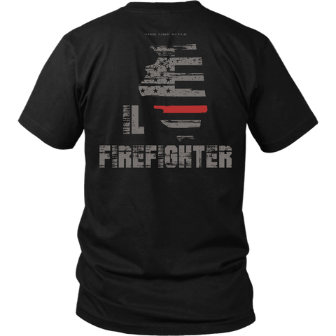 Illinois Firefighter Thin Red Line Shirt - Thin Line Style