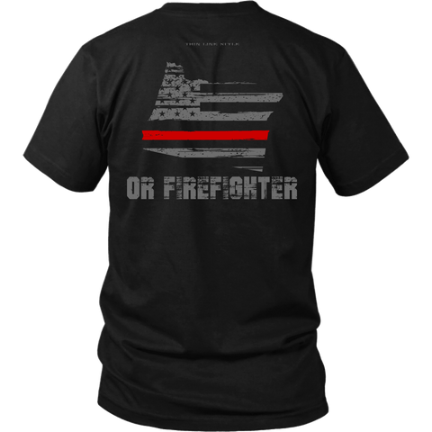 Oregon Firefighter Thin Red Line Shirt - Thin Line Style