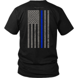 Law Enforcement Thin Blue Line USA Flag Shirt - Thin Line Style