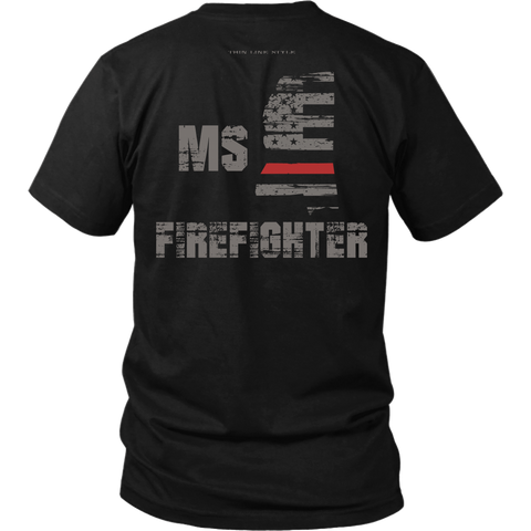 Mississippi Firefighter Thin Red Line Shirt - Thin Line Style