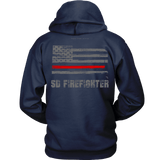 South Dakota Firefighter Thin Red Line Hoodie - Thin Line Style