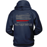 Pennsylvania Firefighter Thin Red Line Hoodie - Thin Line Style