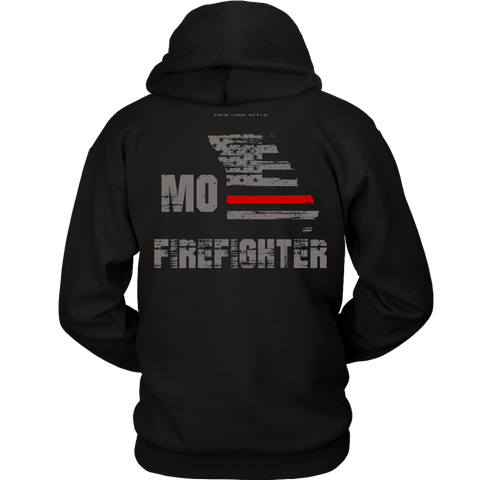 Missouri Firefighter Thin Red Line Hoodie - Thin Line Style