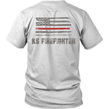 Kansas Firefighter Thin Red Line Shirt - Thin Line Style