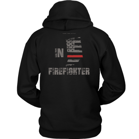 Indiana Firefighter Thin Red Line Hoodie - Thin Line Style