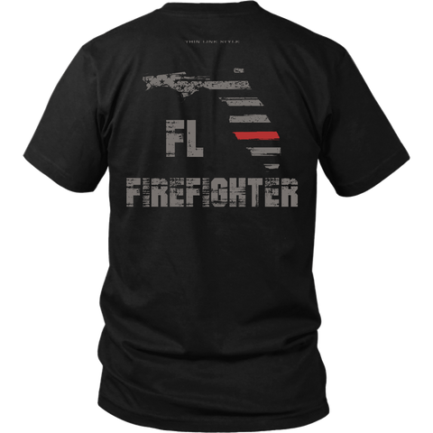 Florida Firefighter Thin Red Line Shirt - Thin Line Style