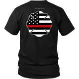 Maltese Cross Firefighter Thin Red Line Shirt - Thin Line Style