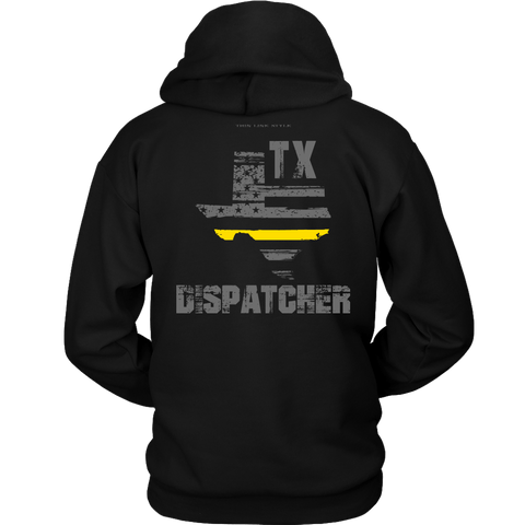 Texas Dispatcher Thin Gold Line Hoodie - Thin Line Style