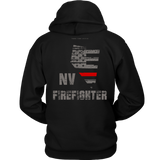 Nevada Firefighter Thin Red Line Hoodie - Thin Line Style