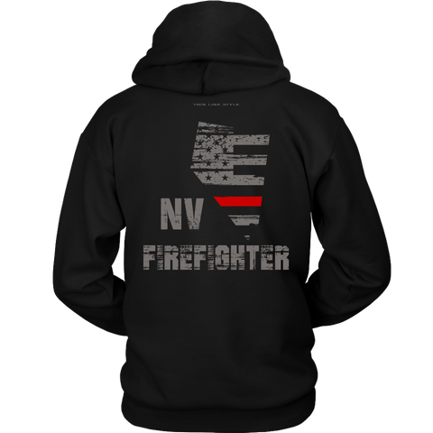 Nevada Firefighter Thin Red Line Hoodie - Thin Line Style