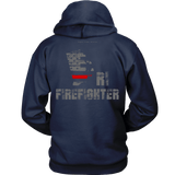 Rhode Island Firefighter Thin Red Line Hoodie - Thin Line Style