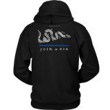 Join or Die Thin Blue Line Law Enforcement Hoodie - Thin Line Style