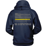 South Dakota Dispatcher Thin Gold Line Hoodie - Thin Line Style