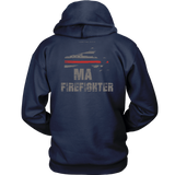 Massachusetts Firefighter Thin Red Line Hoodie - Thin Line Style