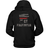 Connecticut Firefighter Thin Red Line Hoodie - Thin Line Style