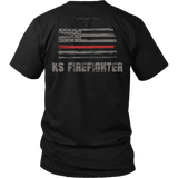 Kansas Firefighter Thin Red Line Shirt - Thin Line Style