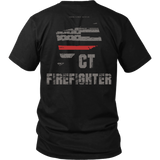 Connecticut Firefighter Thin Red Line Shirt - Thin Line Style