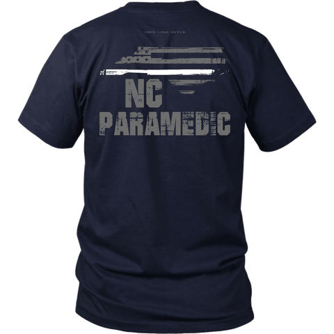 North Carolina Paramedic Thin White Line Shirt - Thin Line Style