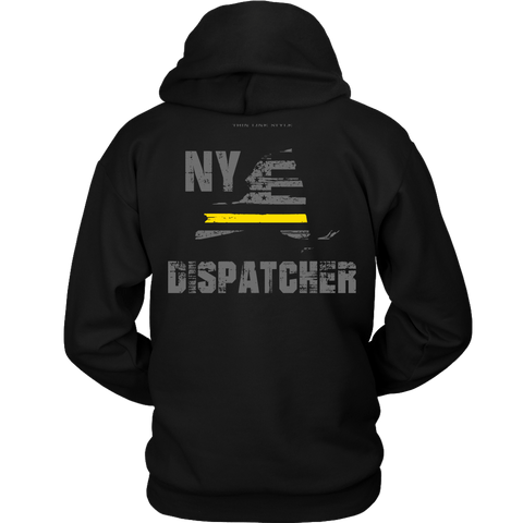 New York Dispatcher Thin Gold Line Hoodie - Thin Line Style