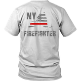 New York Firefighter Thin Red Line Shirt - Thin Line Style