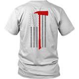 Pick Head Axe Firefighter USA Flag Shirt - Thin Line Style