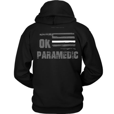 Oklahoma Paramedic Thin White Line Hoodie - Thin Line Style