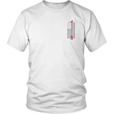 Pink Halligan Tool Firefighter USA Flag Shirt - Thin Line Style