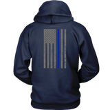Law Enforcement Thin Blue Line USA Flag Hoodie - Thin Line Style
