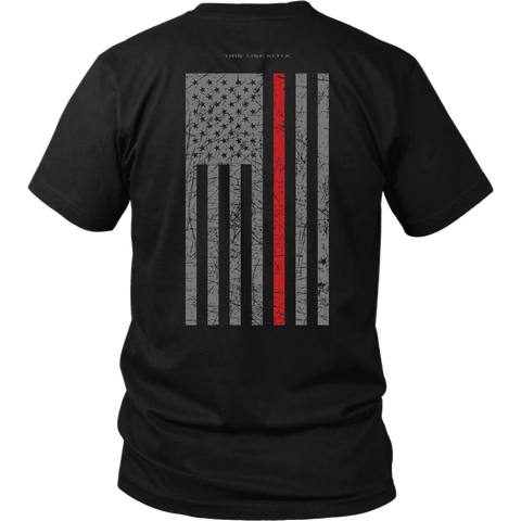 Firefighter Thin Red Line USA Flag Shirt - Thin Line Style