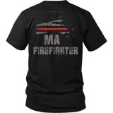 Massachusetts Firefighter Thin Red Line Shirt - Thin Line Style