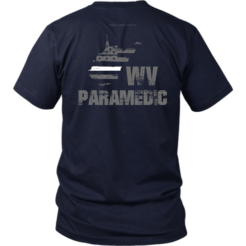 West Virginia Paramedic Thin White Line Shirt - Thin Line Style